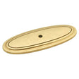 HICKORY Manor House 3" Oval Cabinet Knob Backplate - Lancaster Brass P277-LP