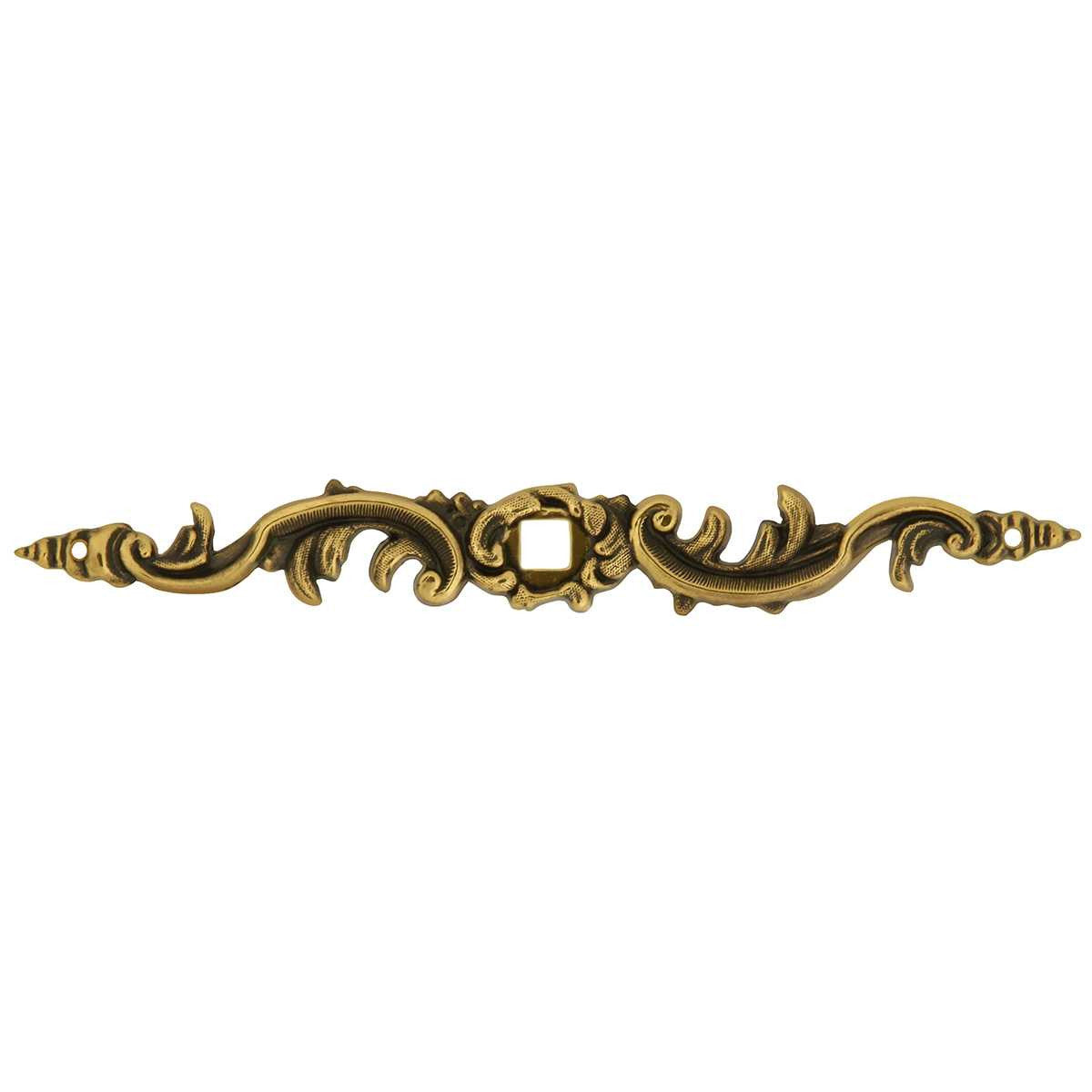 HICKORY Manor House 6" Decorative Cabinet Knob Backplate - Lancaster Brass P8169-LP