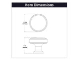 HICKORY Piper 1-1/4" Round Cabinet Knob - Matte Black H077849-MB