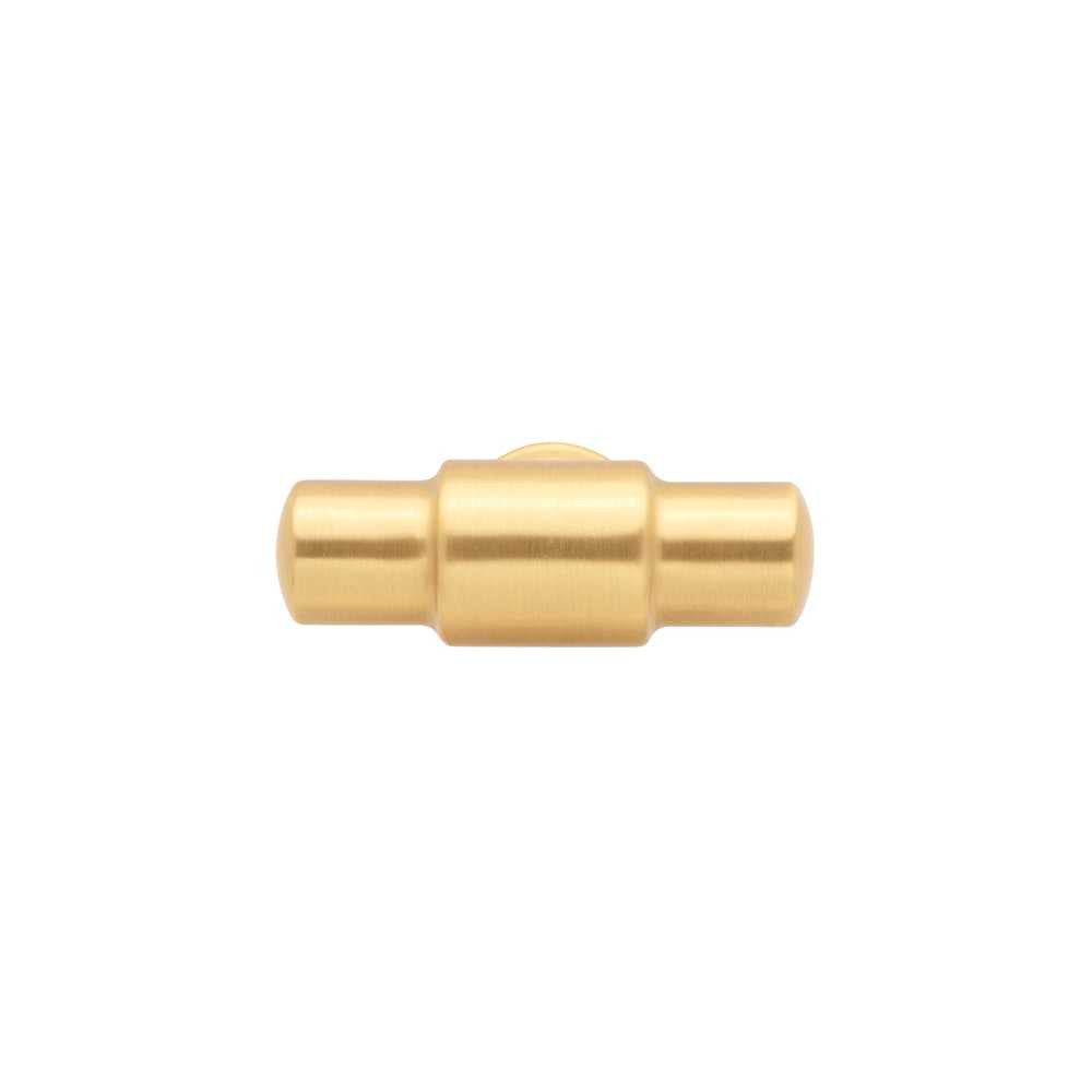 Top View of a Brushed Golden Brass 1-5/8" Knob Bar Cabinet Pull from Hickory Hardware's Piper Collection H077850-BGB
