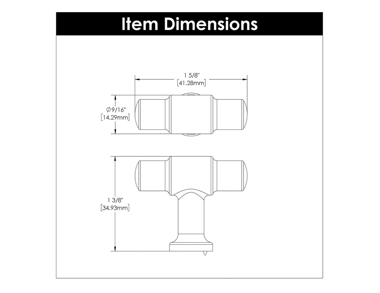 HICKORY Piper 1-5/8" Knob Bar Cabinet Pull - Champagne Bronze H077850-CBZ
