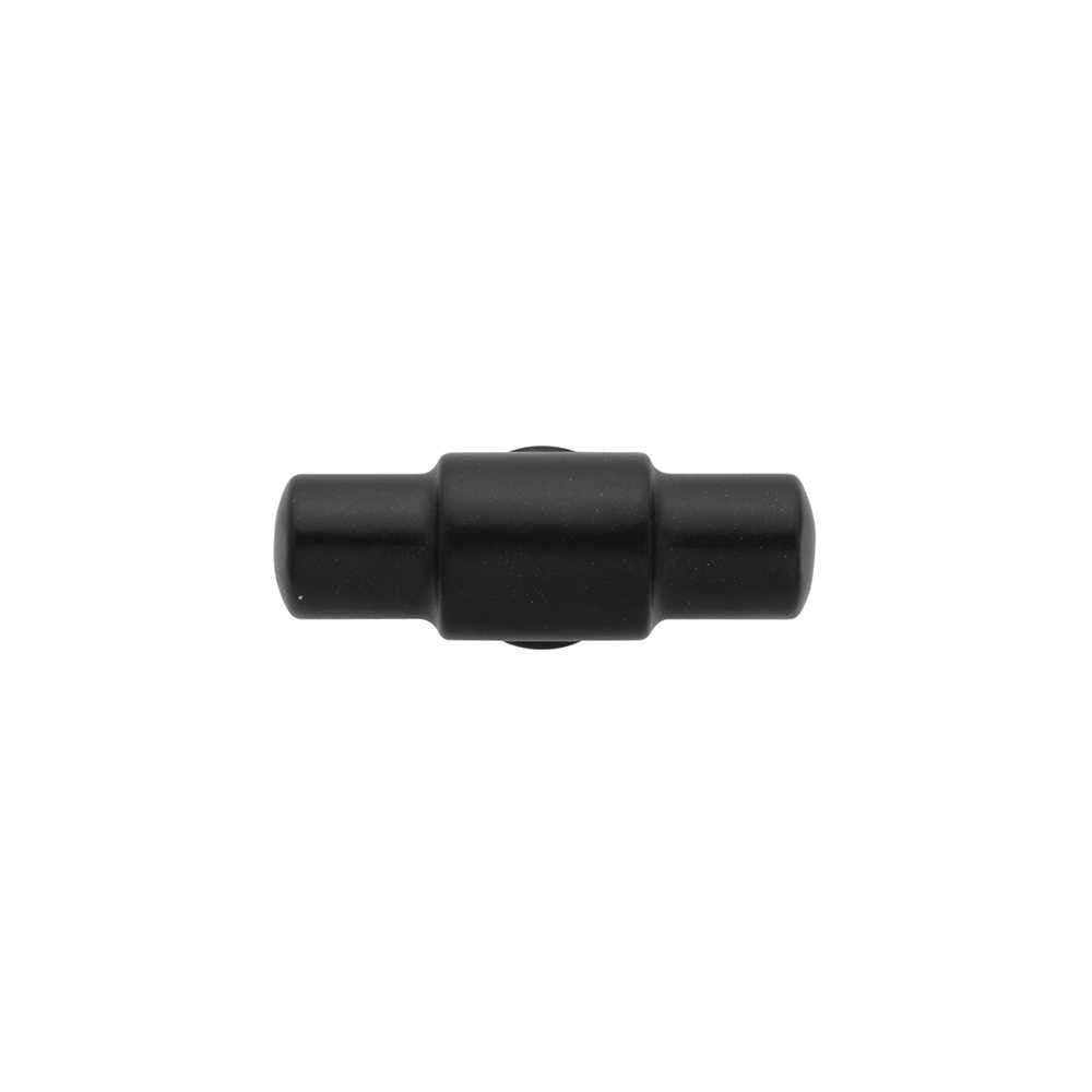 Top View of a Matte Black 1-5/8" Knob Cabinet Pull from Hickory Hardware's Piper Collection H077850-MB