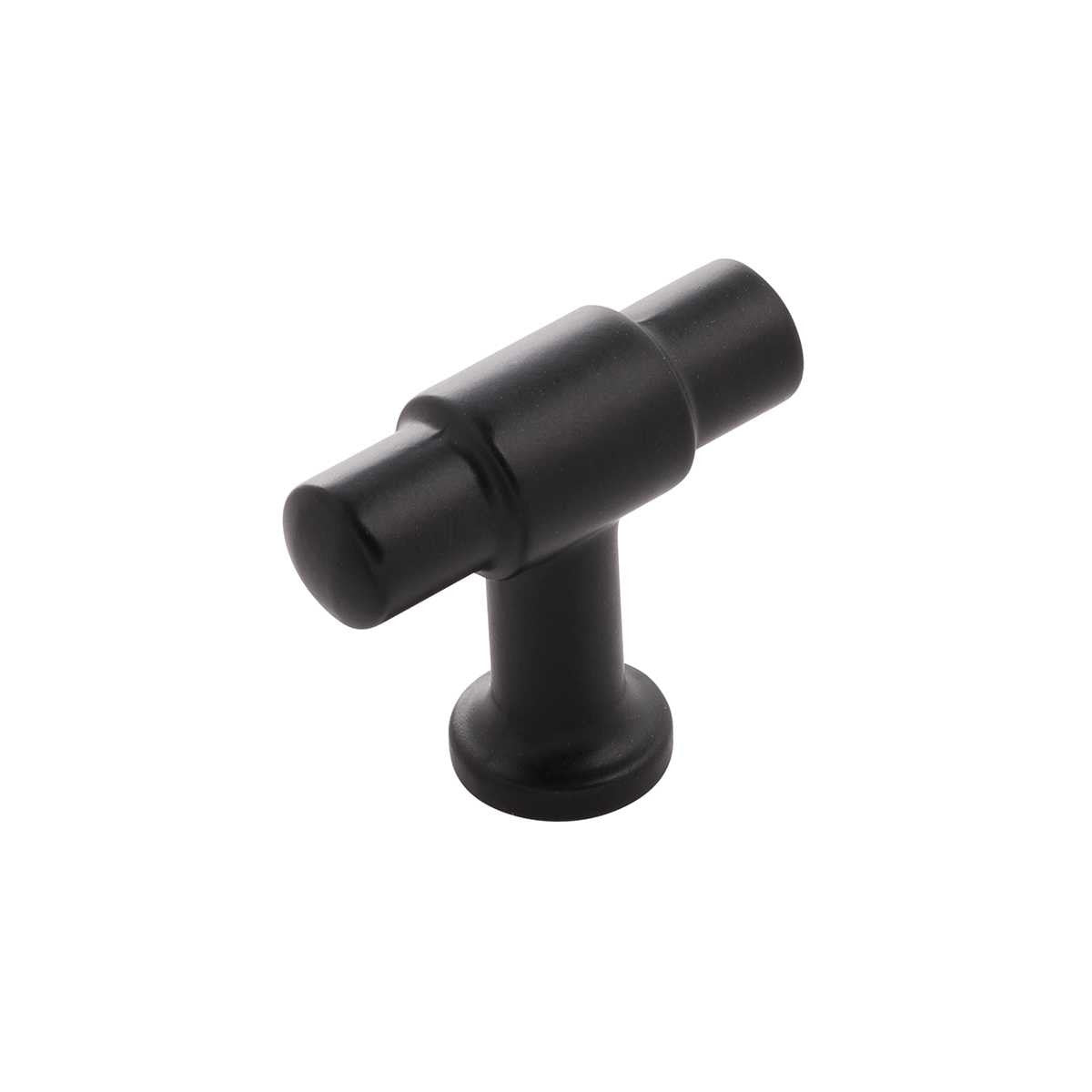 Main View of a Matte Black 1-5/8" Knob Cabinet Pull from Hickory Hardware's Piper Collection H077850-MB