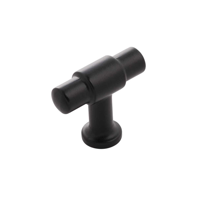 Main View of a Matte Black 1-5/8" Knob Cabinet Pull from Hickory Hardware's Piper Collection H077850-MB