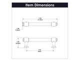 HICKORY Piper 3-3/4" Center to Center Handle Cabinet Pull - Brushed Golden Brass H077852-BGB