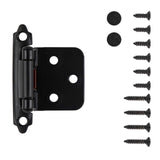 Black Self Closing Face Mount Variable Overlay Cabinet Hinge from Hickory Hardware Part Number P144-BL