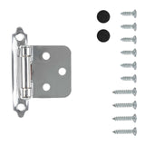 Polished Chrome Self Closing Face Mount Variable Overlay Cabinet Hinge from Hickory Hardware Part Number P144-26