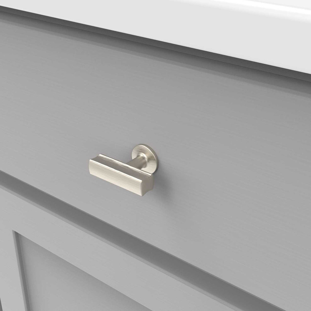 HICKORY Woodward 1-15/16" Bar Cabinet Knob - Satin Nickel H07787-SN