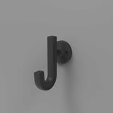 HICKORY Woodward 1-1/8" Center to Center Wall Hook - Matte Black H077888-MB