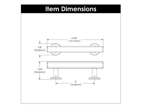 HICKORY Woodward 3" Center to Center Handle Cabinet Pulls - Brushed Golden Brass H077880-BGB