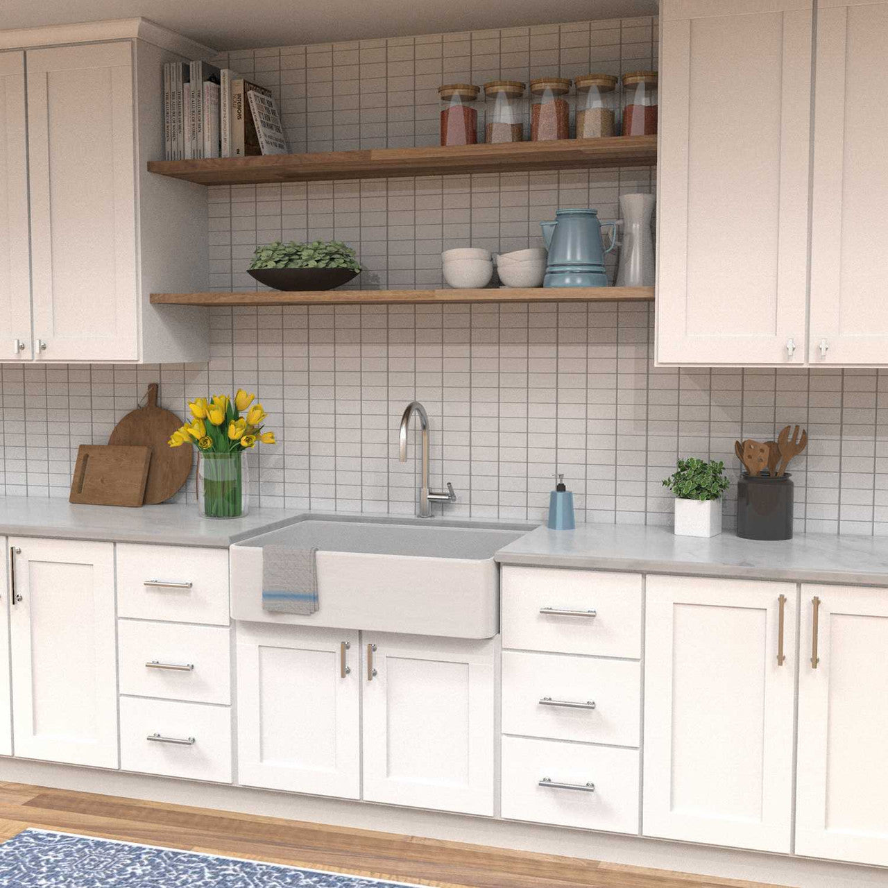 HICKORY Woodward Kitchen Display Chrome