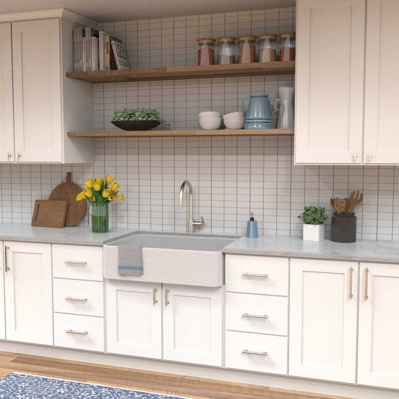 HICKORY Woodward Kitchen Display Satin Nickel