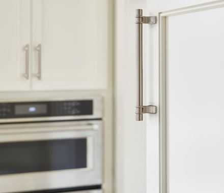Amerock Davenport 160mm Handle Satin Nickel on Cabinet