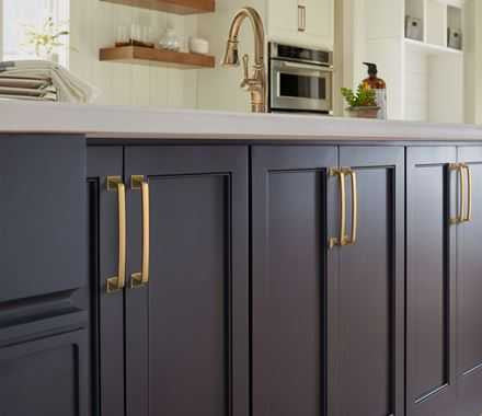 Amerock Ville 160mm Handle Champagne Bronze  on Cabinet