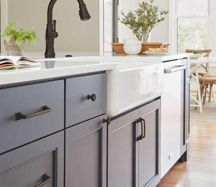 Amerock Ville 96mm Handle Oil Rubbed Bronze on Cabinet