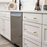 Hickory Midway Handle in White Kitchen