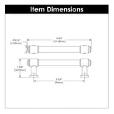 HICKORY Piper Handle Cabinet Pulls in Champagne Bronze 96mm H077852-CBZ Specs