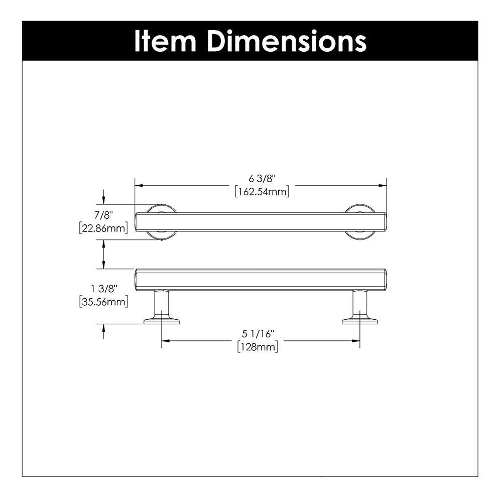 Hickory Woodward Handle Cabinet Pull in Champagne Bronze 128mm H077882CBZ Specs