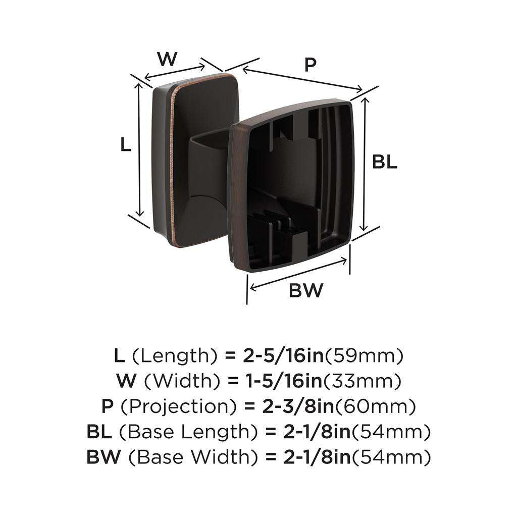 AMEROCK Revitalize Single Robe Hook in Oil Rubbed Bronze BH36030ORB