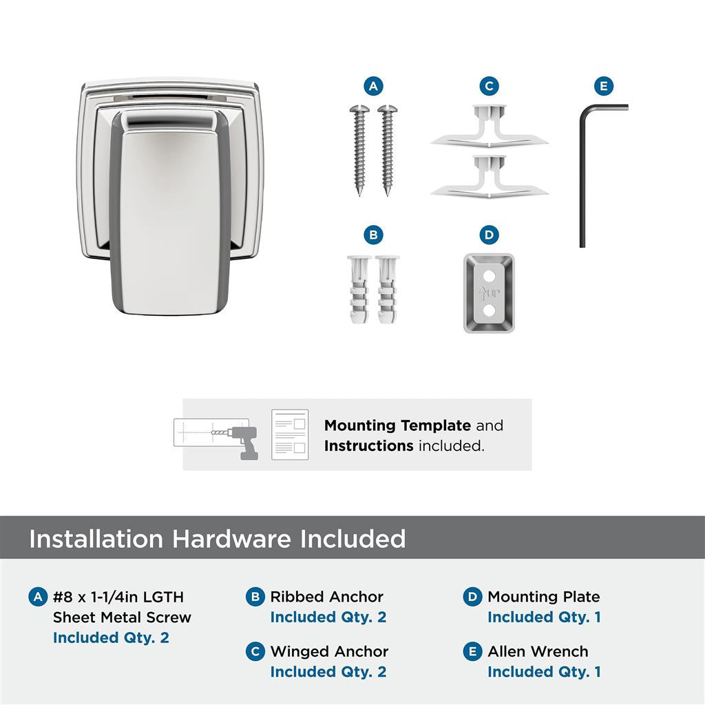 AMEROCK Revitalize Single Robe Hook in Polished Chrome BH3603026