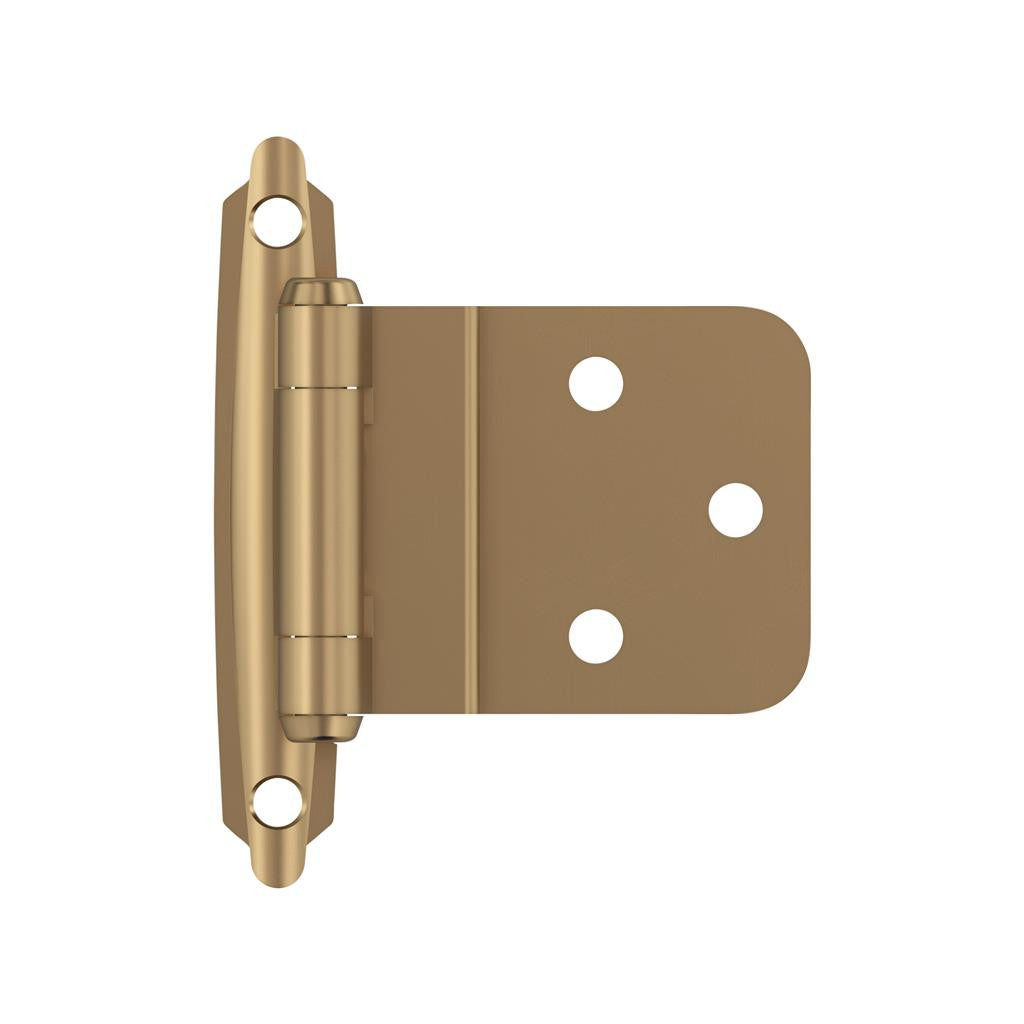 AMEROCK Self Closing Face Mount 3/8" Inset Cabinet Hinge (pair) in Champagne Bronze BPR3428CZ