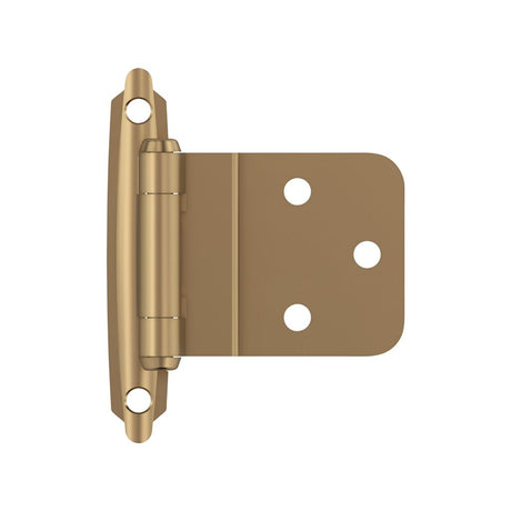 AMEROCK Self Closing Face Mount 3/8" Inset Cabinet Hinge (pair) in Champagne Bronze BPR3428CZ