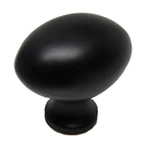 Main View of a Black 1-1/4" Oval Cabinet Knob from Keystone Accents K359
