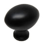 Main View of a Black 1-1/4" Oval Cabinet Knob from Keystone Accents K359