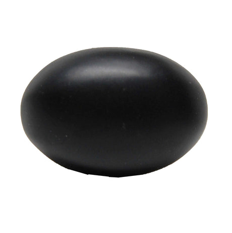 Top View of a Black 1-1/4" Oval Cabinet Knob from Keystone Accents K359