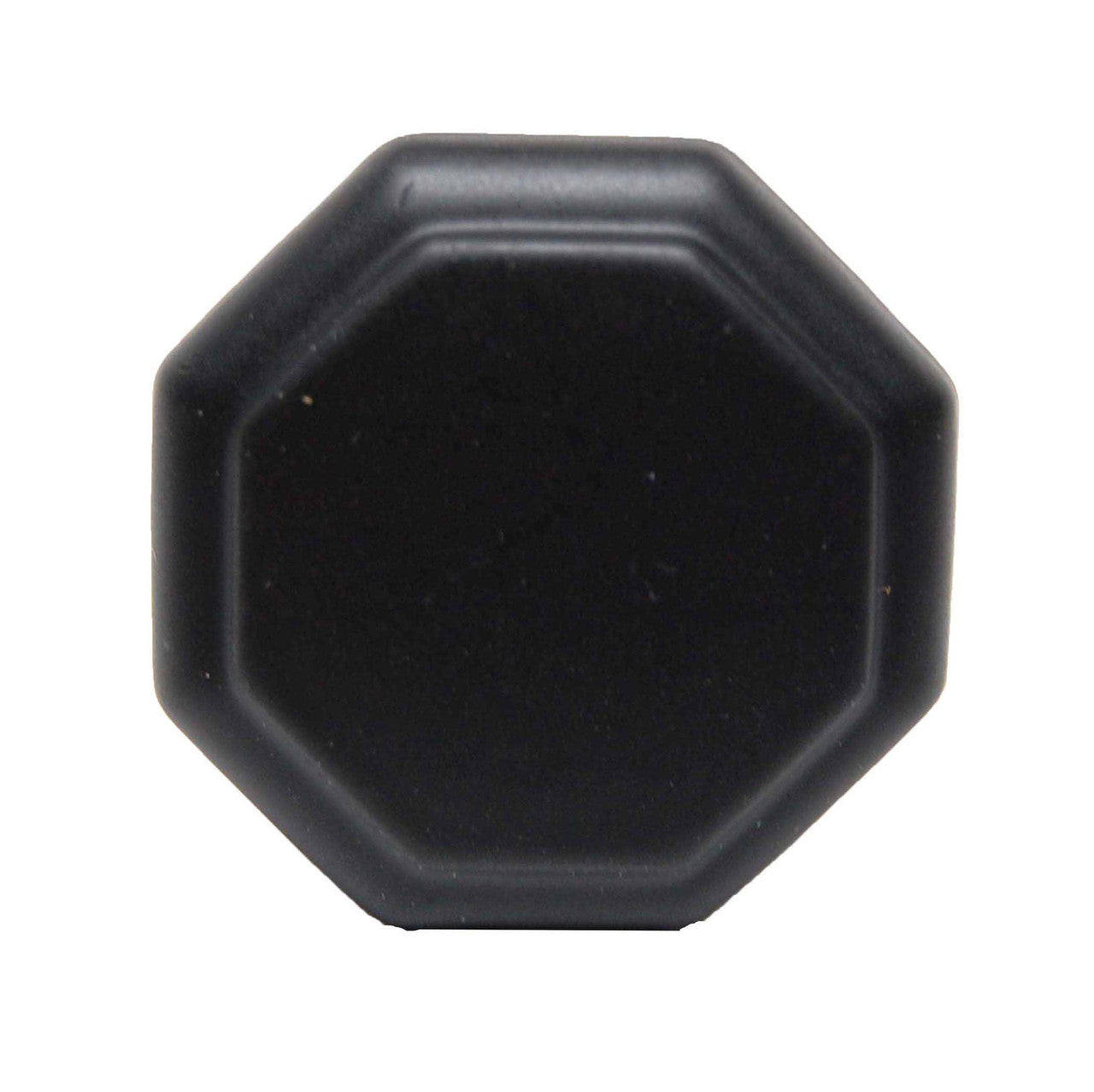 Top View of a Black 1-1/8" Octagon Cabinet Knob from Keystone Accents K392