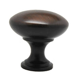 Side View of an Oil Rubbed Bronze 1-3/16" Mushroom Cabinet Knob from Keystone Accents K346