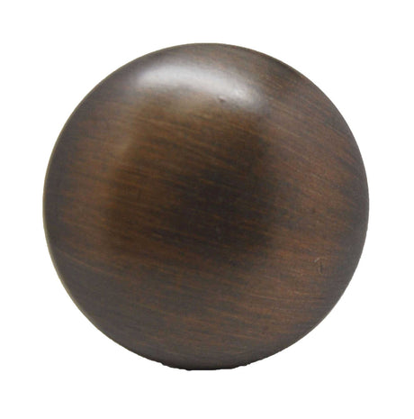 Top View of an Oil Rubbed Bronze 1-3/16" Mushroom Cabinet Knob from Keystone Accents K346
