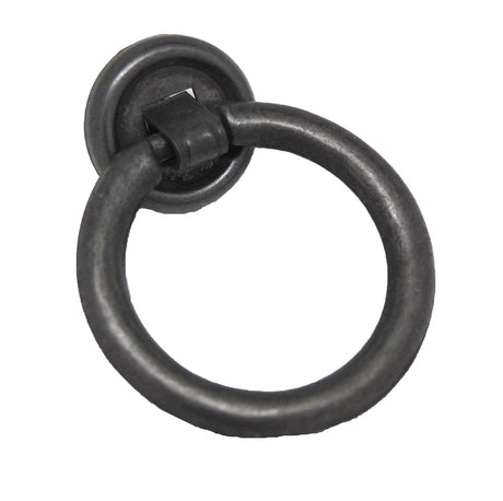 Main View of a Gunmetal 1-3/4" Pendant Ring Pull Cabinet Knob from Keystone Accents K291