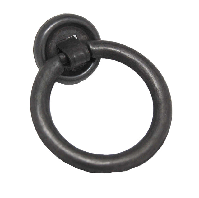 Main View of a Gunmetal 1-3/4" Pendant Ring Pull Cabinet Knob from Keystone Accents K291