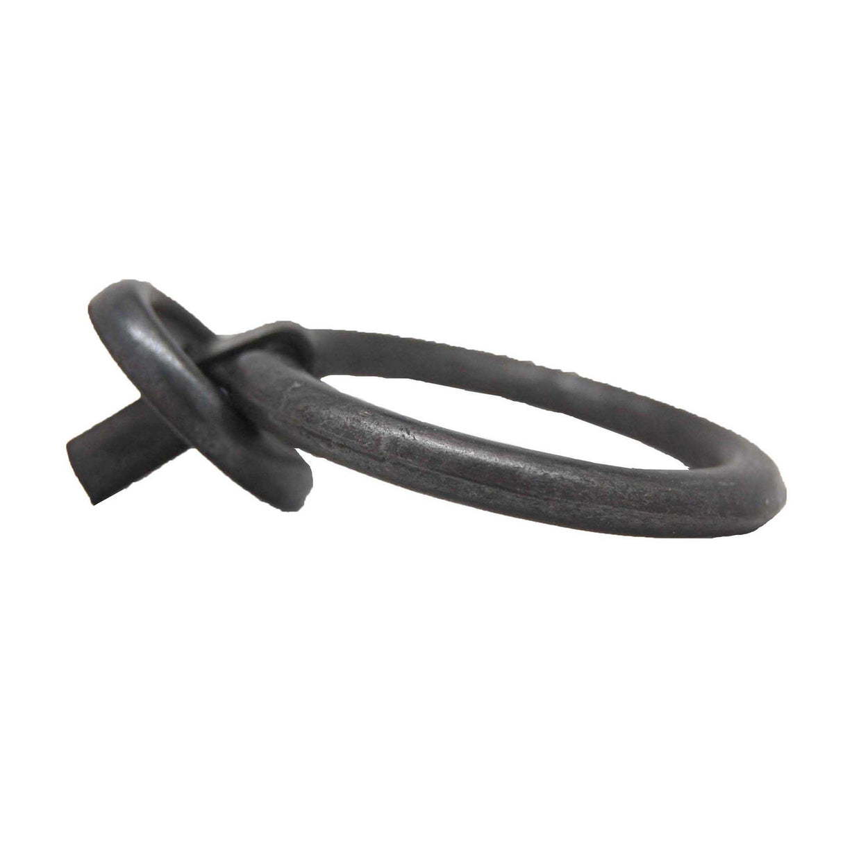 Side View of a Gunmetal 1-3/4" Pendant Ring Pull Cabinet Knob from Keystone Accents K291