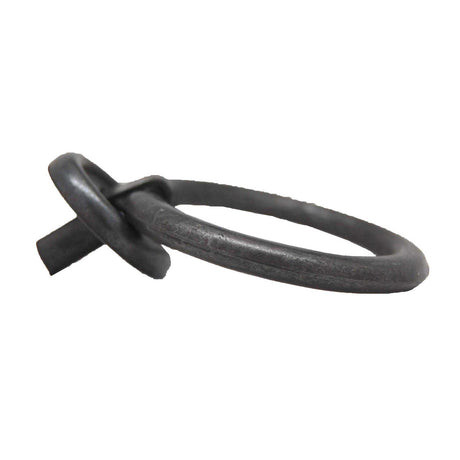 Side View of a Gunmetal 1-3/4" Pendant Ring Pull Cabinet Knob from Keystone Accents K291