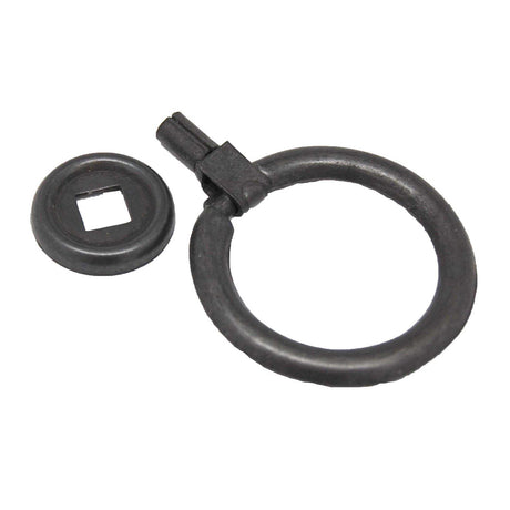 Pieces of a Gunmetal 1-3/4" Pendant Ring Pull Cabinet Knob from Keystone Accents K291