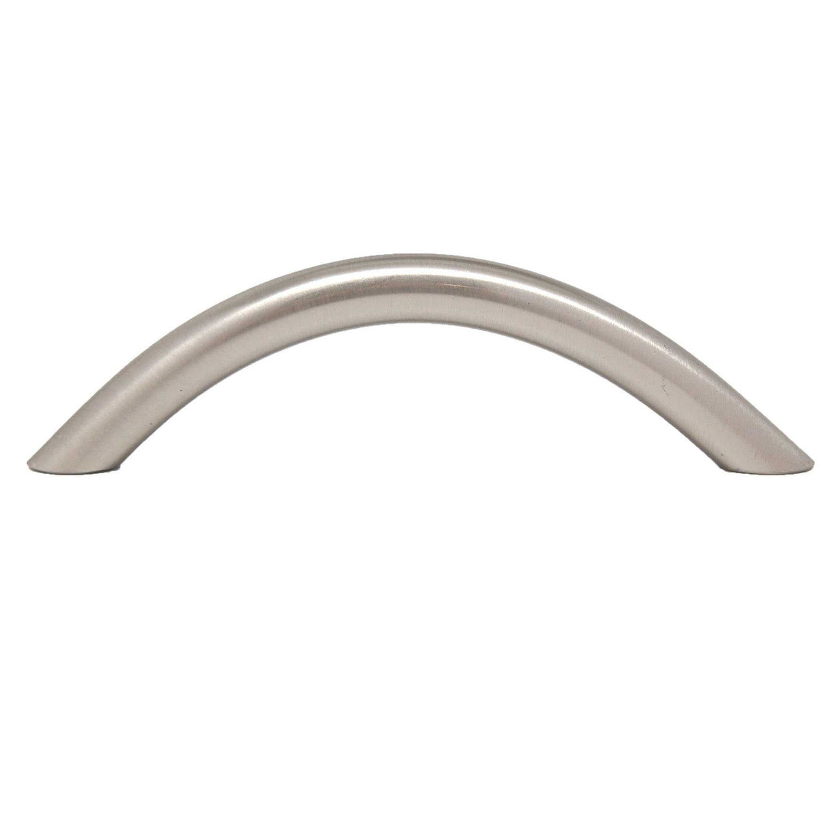 Side View of a Brushed Nickel 3-3/4" Hole Centers Arch Cabinet Pull from Keystone Accents H357