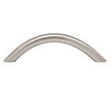 Side View of a Brushed Nickel 3-3/4" Hole Centers Arch Cabinet Pull from Keystone Accents H357