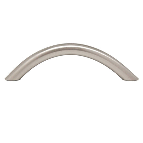 Side View of a Brushed Nickel 3-3/4" Hole Centers Arch Cabinet Pull from Keystone Accents H357