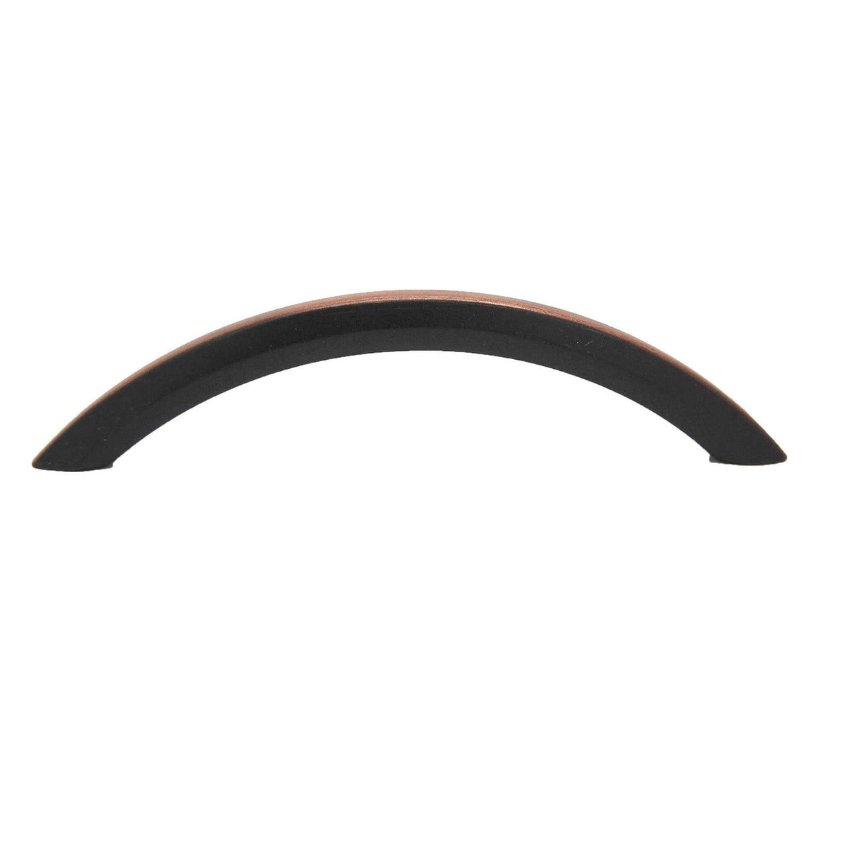 Side View of an Oil Rubbed Bronze 3-3/4" Hole Centers Arch Cabinet Pull from Keystone Accents H387