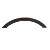 Side View of an Oil Rubbed Bronze 3-3/4" Hole Centers Arch Cabinet Pull from Keystone Accents H387