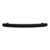 Top View of a Black 3-3/4" Hole Centers Cabinet Pull from Keystone Accents H389