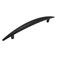 Main View of a Matte Black 3-3/4" Hole Centers Curved Handle Cabinet Pull from Keystone Accents H349