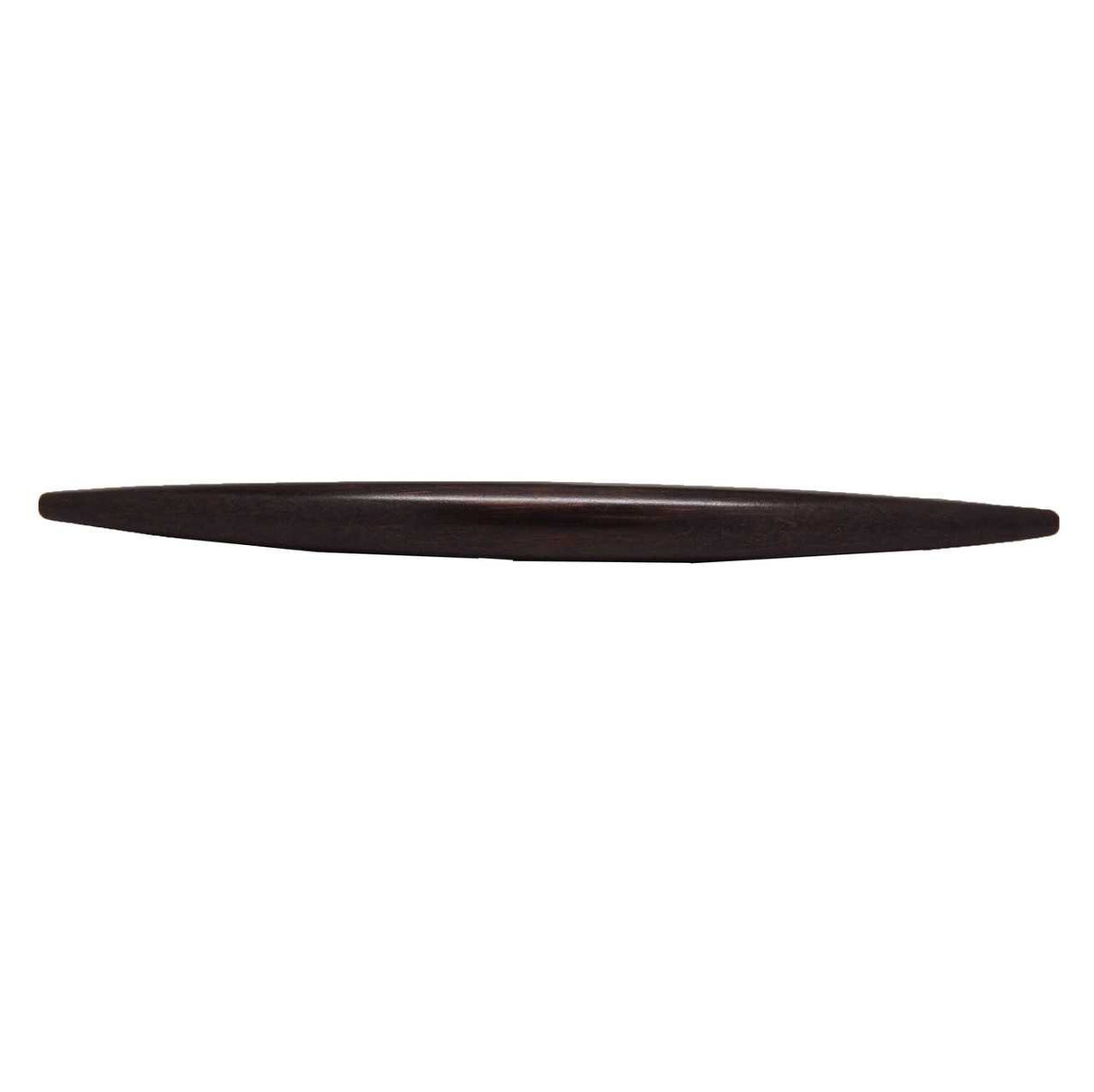 Top View of an Oil Rubbed Bronze 3-3/4" Hole Centers Curved Handle Cabinet Pull by Keystone Accents H350