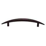 Side View of an Oil Rubbed Bronze 3-3/4" Hole Centers Curved Handle Cabinet Pull by Keystone Accents H350