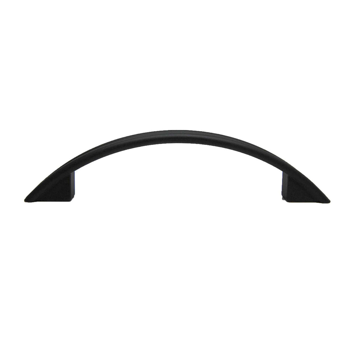 Side View of a Black 3-3/4" Hole Centers Handle Cabinet Pull from Keystone Accents H473