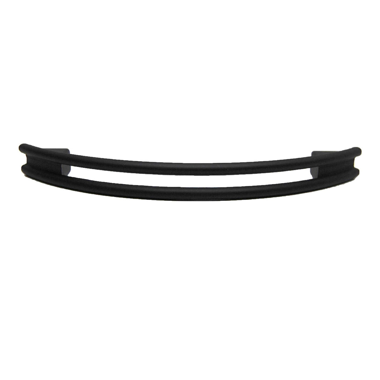 Top View of a Black 3-3/4" Hole Centers Handle Cabinet Pull from Keystone Accents H473