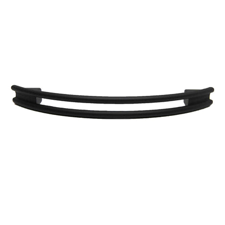 Top View of a Black 3-3/4" Hole Centers Handle Cabinet Pull from Keystone Accents H473