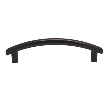 Side View of an Oil Rubbed Bronze 3-3/4" Hole Centers Cabinet Pull from Keystone Accents H390